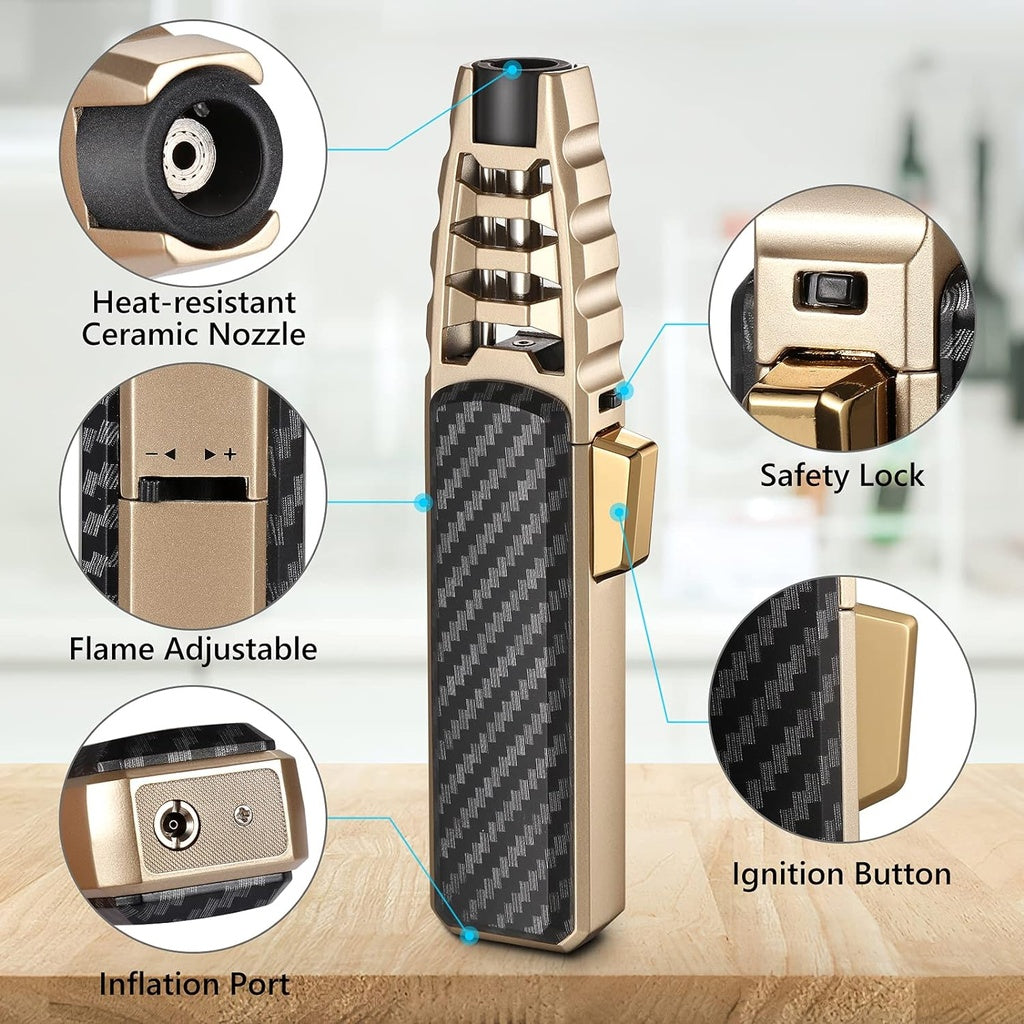 Gold & Carbon Fiber Lighter